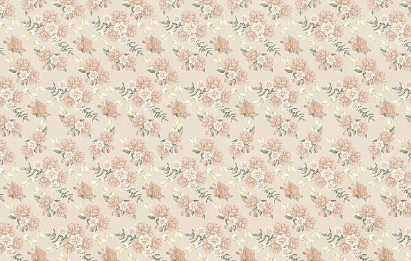 Pattern of flowers on a beige background