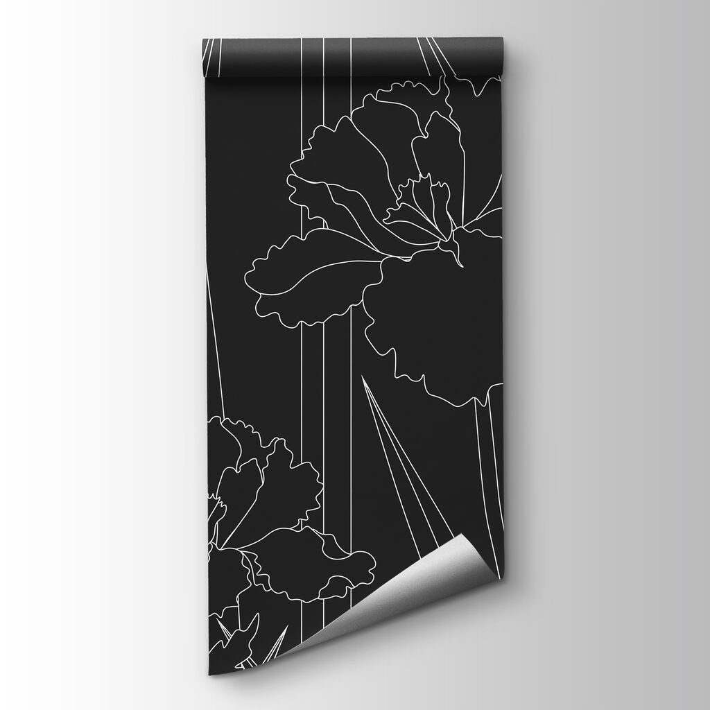Black and white floral pattern Black and white floral pattern