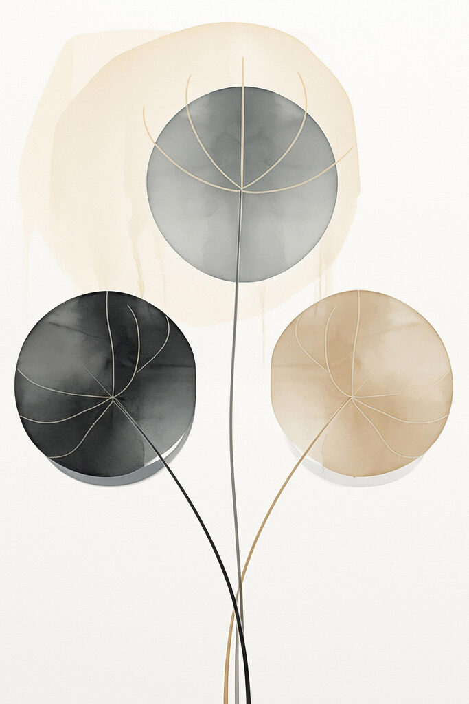 Elegant abstract circles in soft colors Elegant abstract circles in soft colors