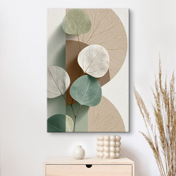 Serene leaves on a soft background
