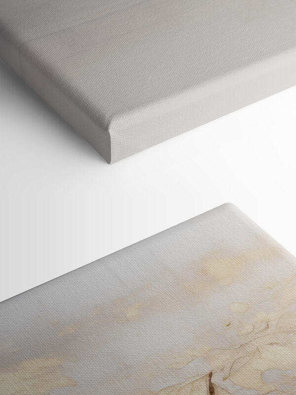 White wall with brown paint