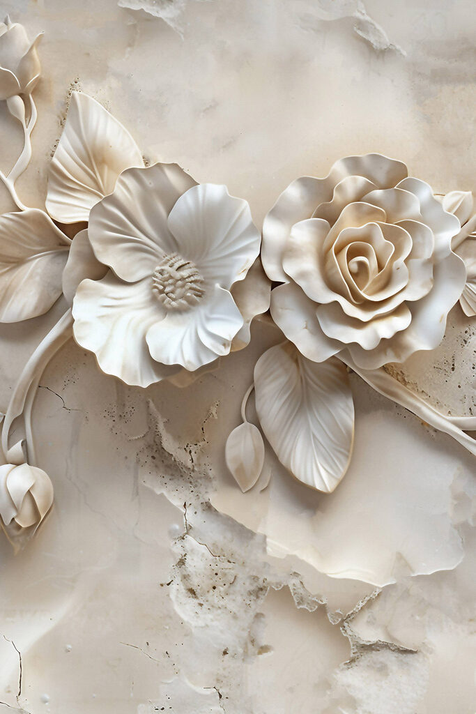 Delicate floral design in neutral tones Delicate floral design in neutral tones