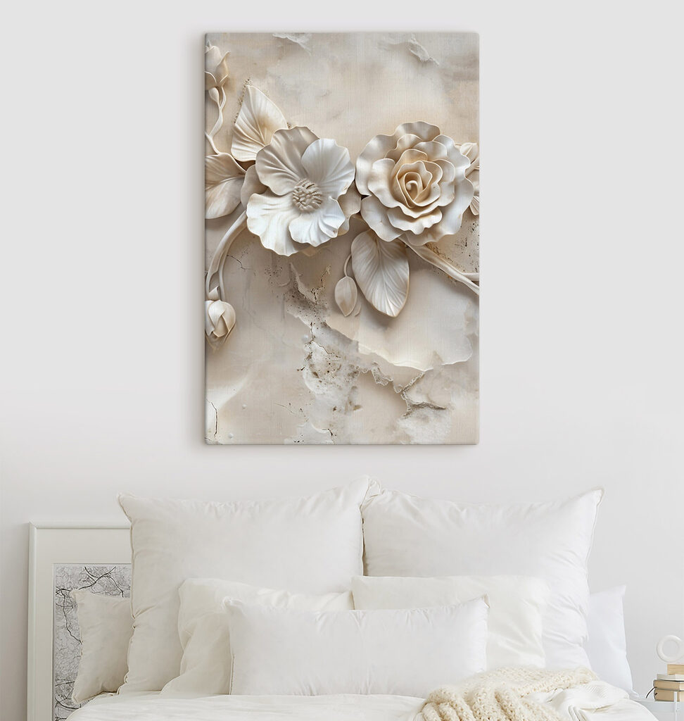 Delicate floral design in neutral tones Delicate floral design in neutral tones