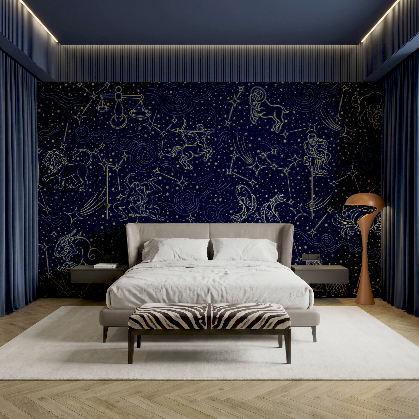 Csillagképek és csillagok fekete háttér előtt Csillagképek és csillagok fekete háttér előtt