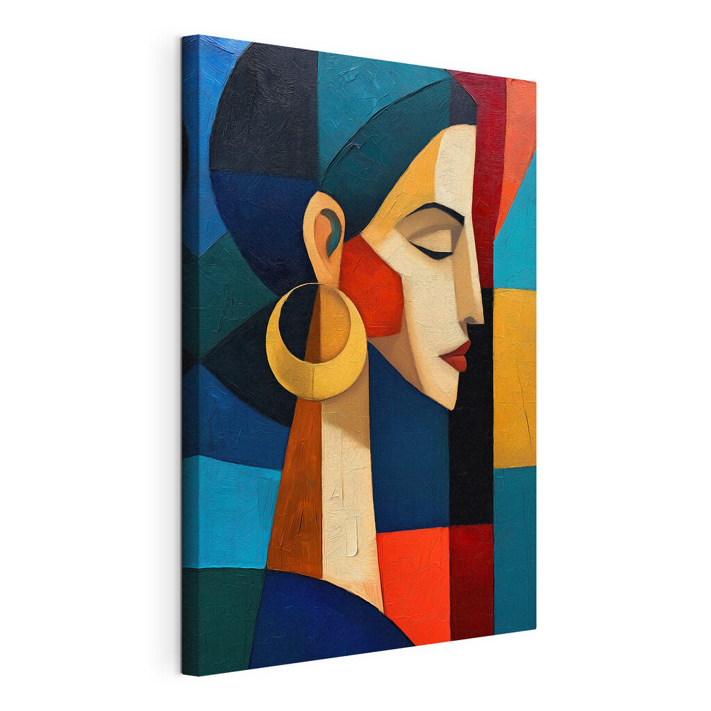 Painting of a woman's face Painting of a woman's face