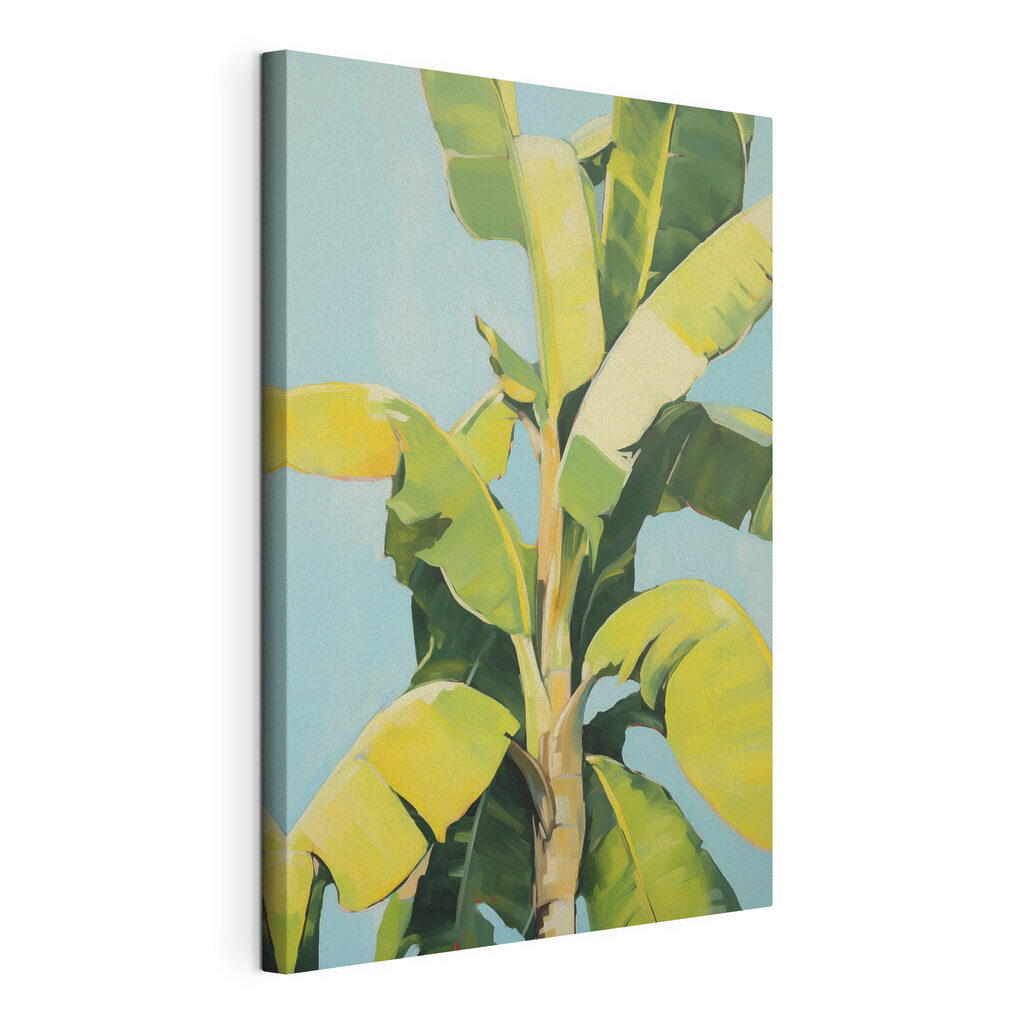 Banana tree with leaves