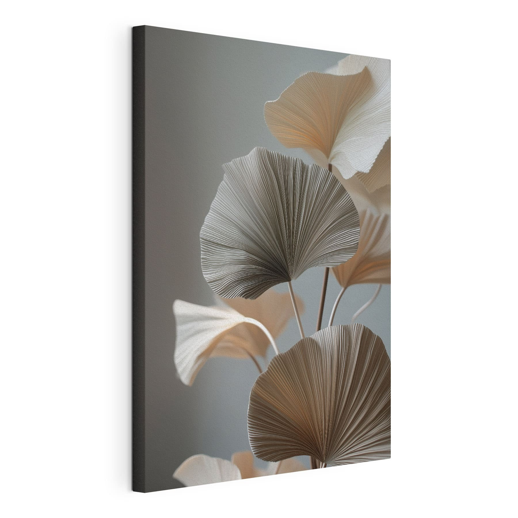 Delicate paper leaves in soft hues