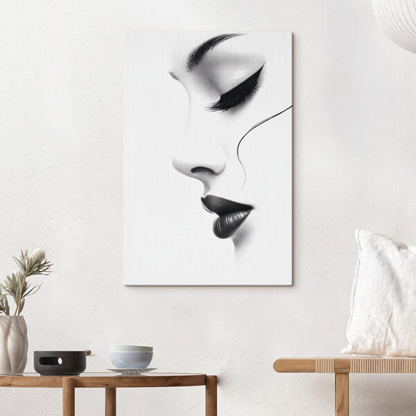 Elegant profile in monochrome shades