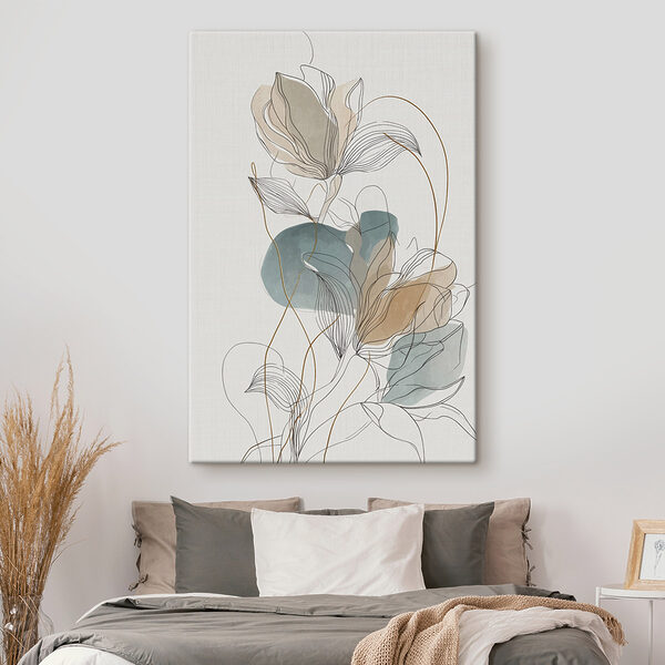 Ethereal floral line art design Ethereal floral line art design