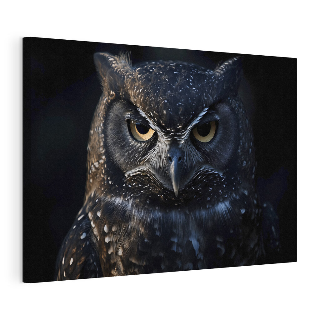Majestic owl with piercing gaze