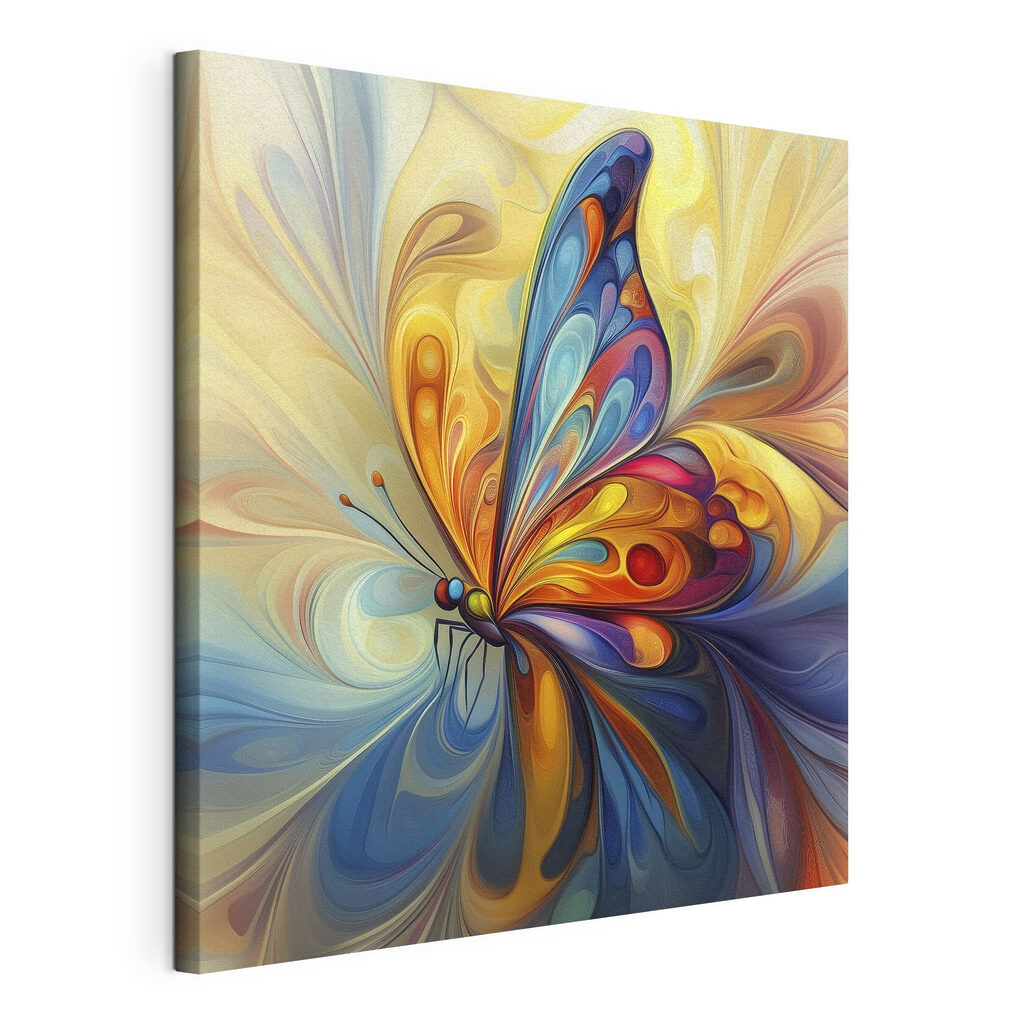 Colorful butterfly with a swirly pattern Colorful butterfly with a swirly pattern