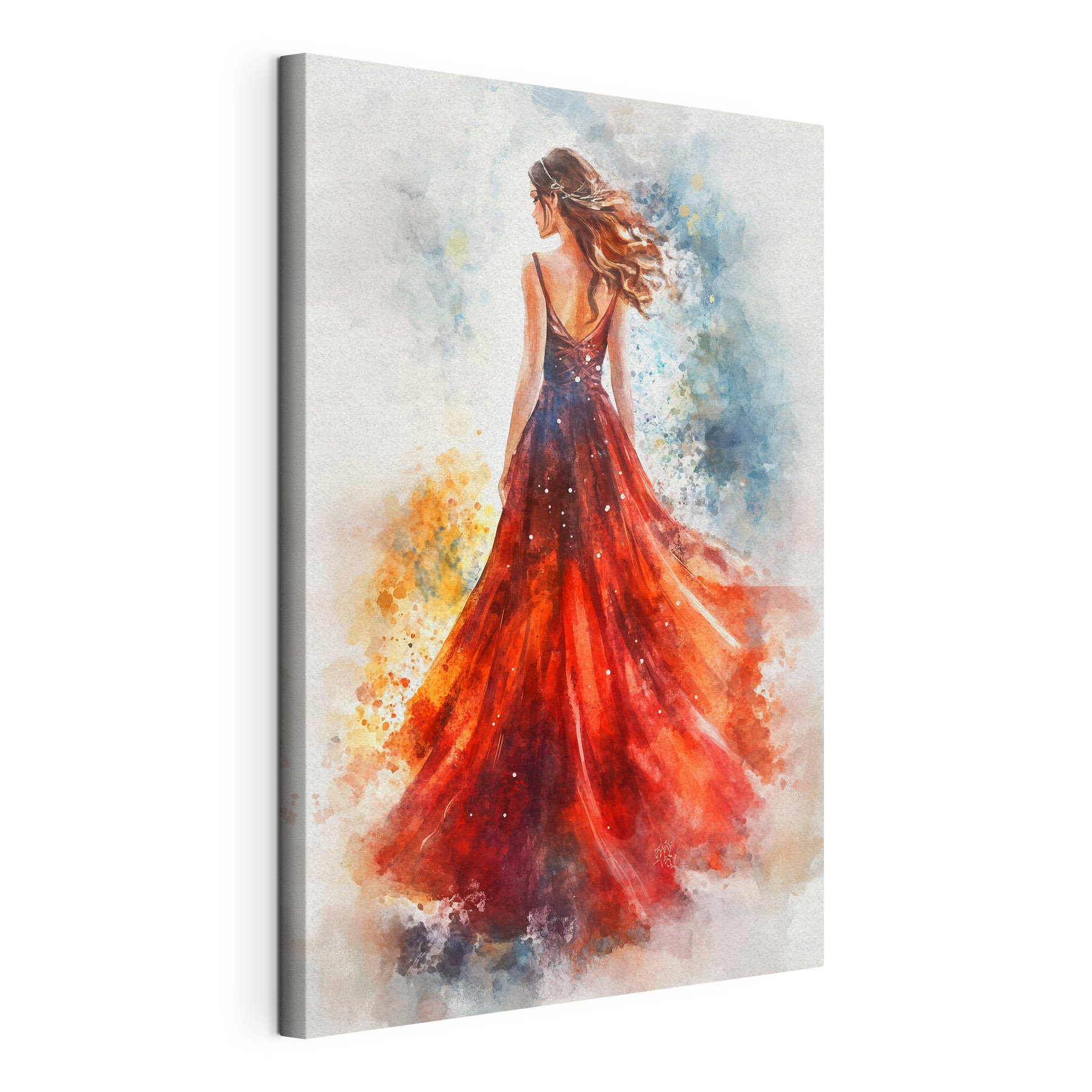 Woman in a red dress Woman in a red dress