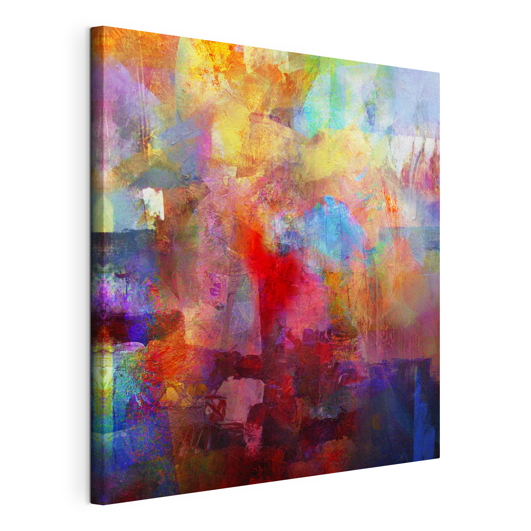 A colorful painting of a city A colorful painting of a city