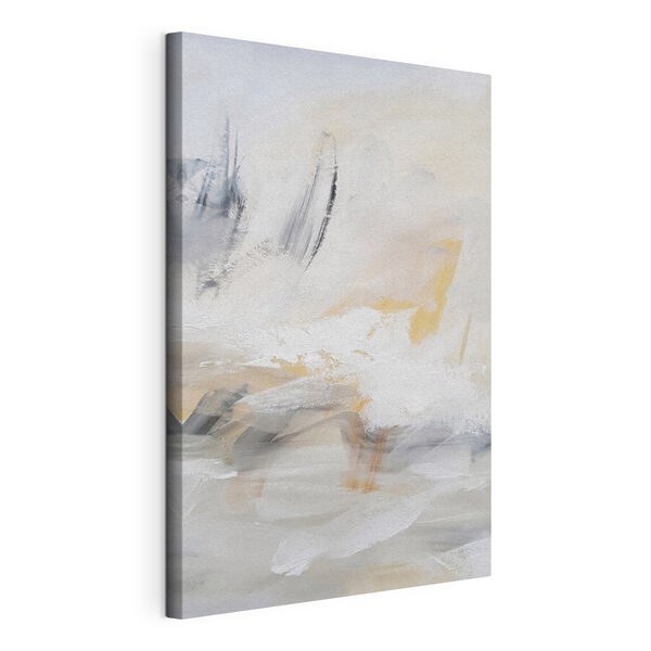 A white and grey abstract art