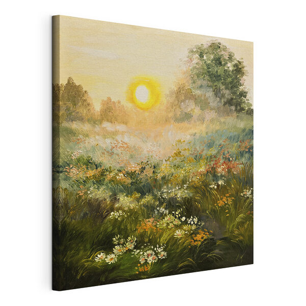 Painting of a field of flowers