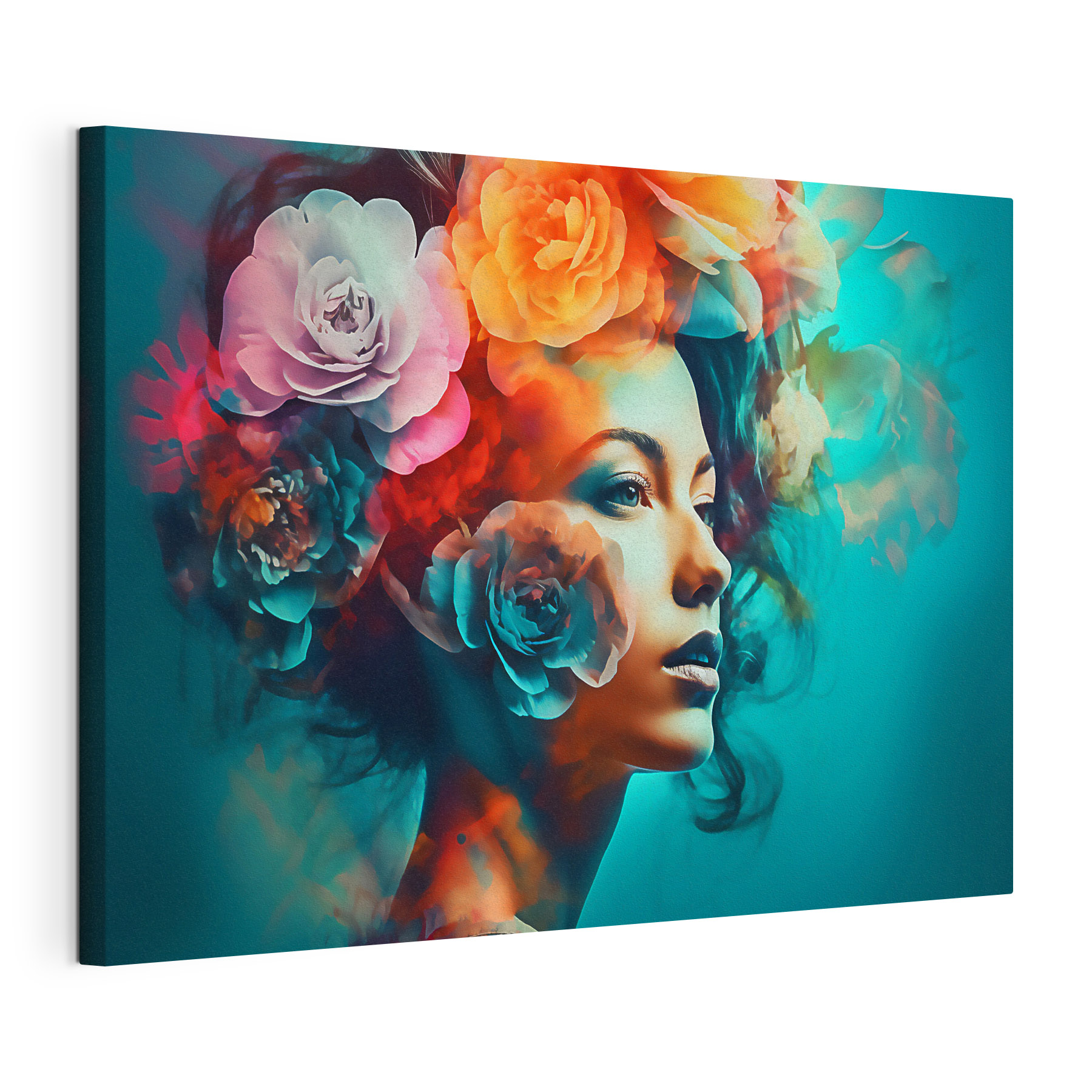 Woman with flowers in her hair