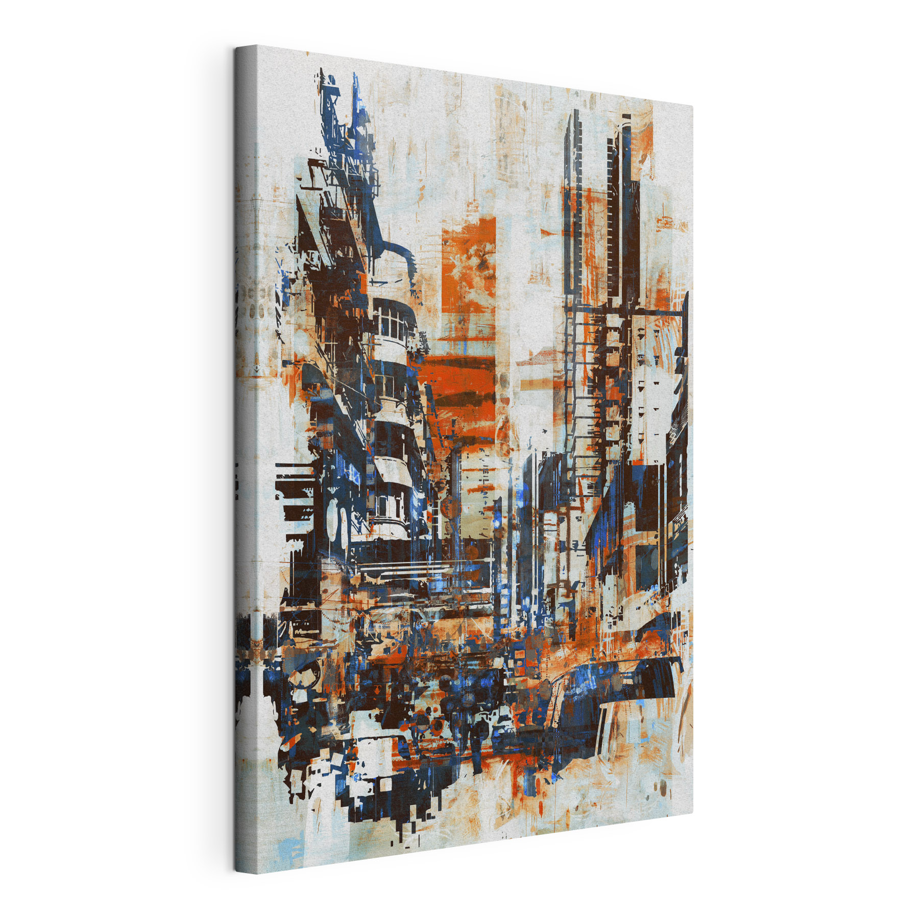 A painting of a city