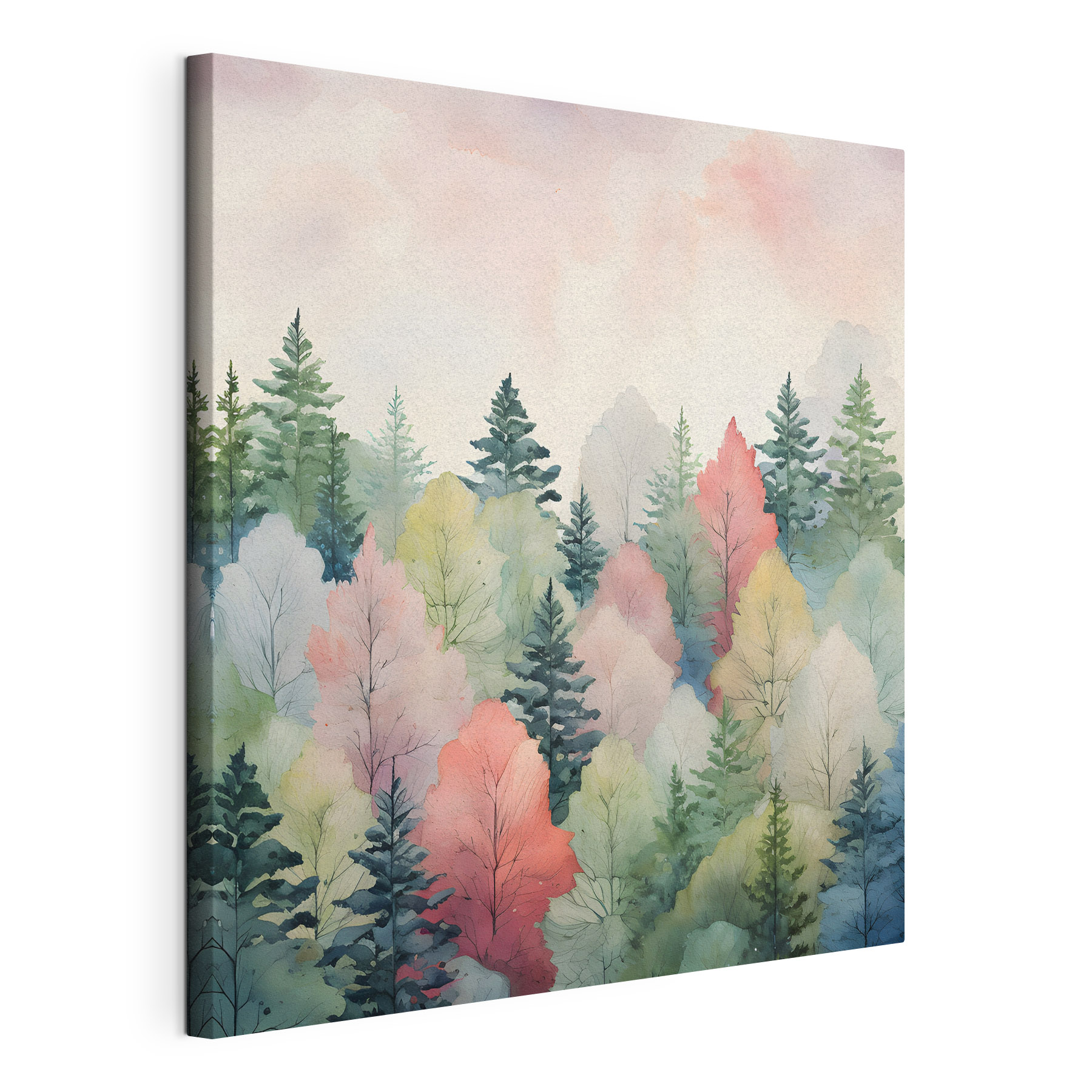 A watercolor painting of trees A watercolor painting of trees
