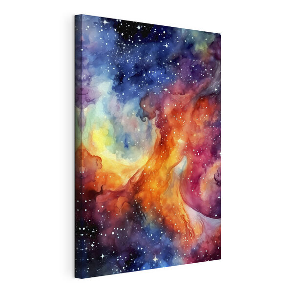 Egy színes galaxis csillagokkal Vászonképek Egy színes galaxis csillagokkal