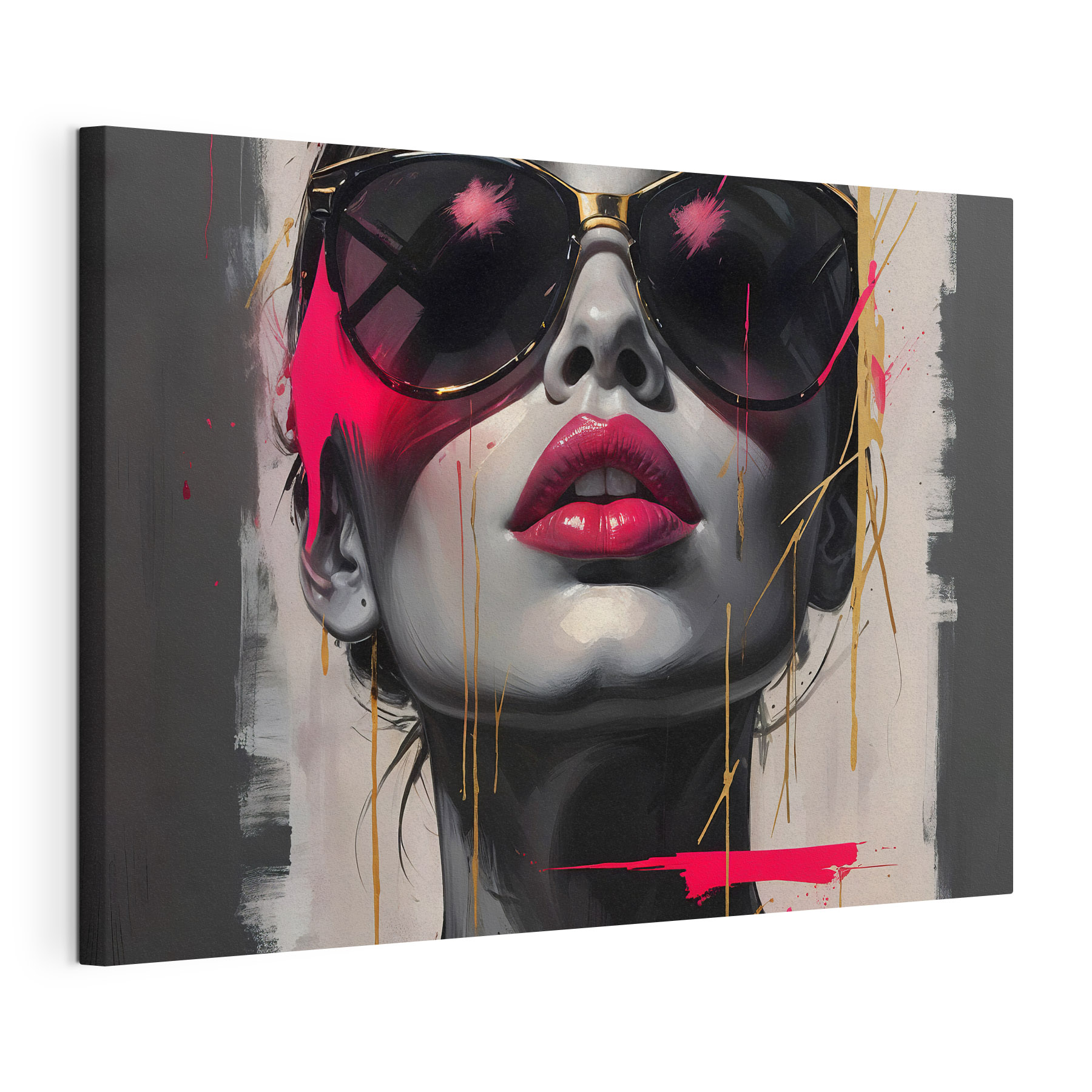 Woman with sunglasses and red lipstick Woman with sunglasses and red lipstick