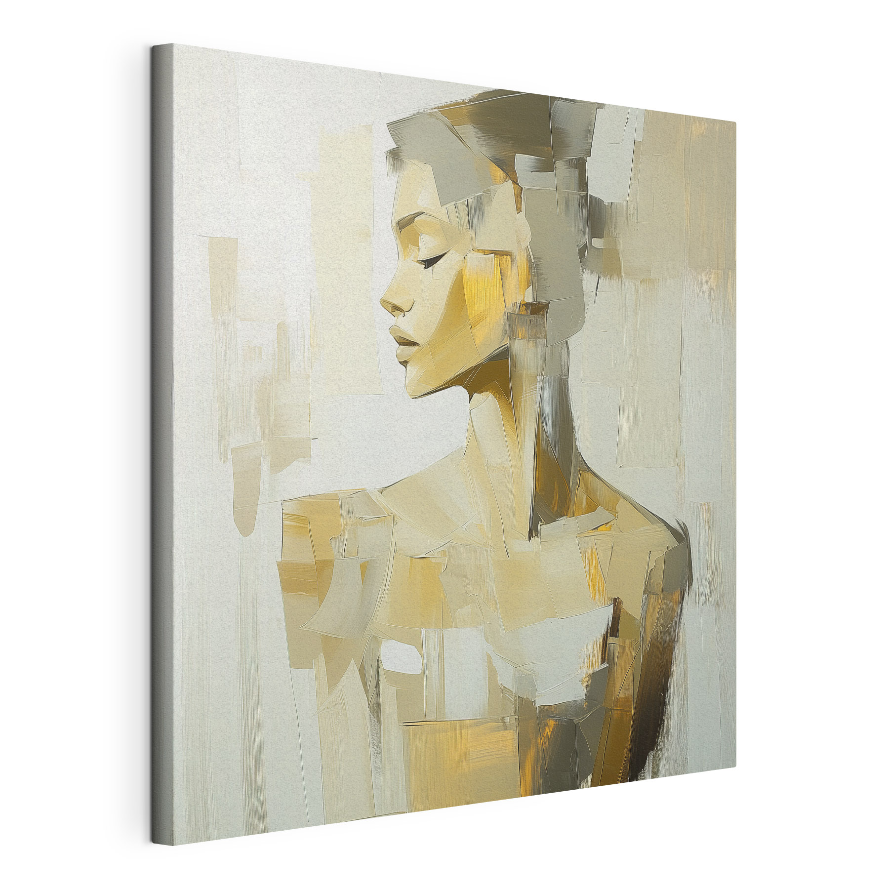 Woman's face with eyes closed