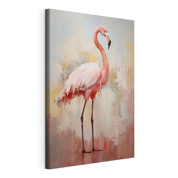 Vászonképek Egy rózsaszín flamingó festménye