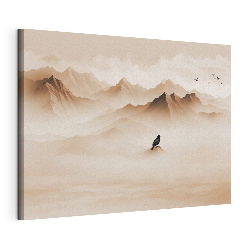 Bird on a mountain top
