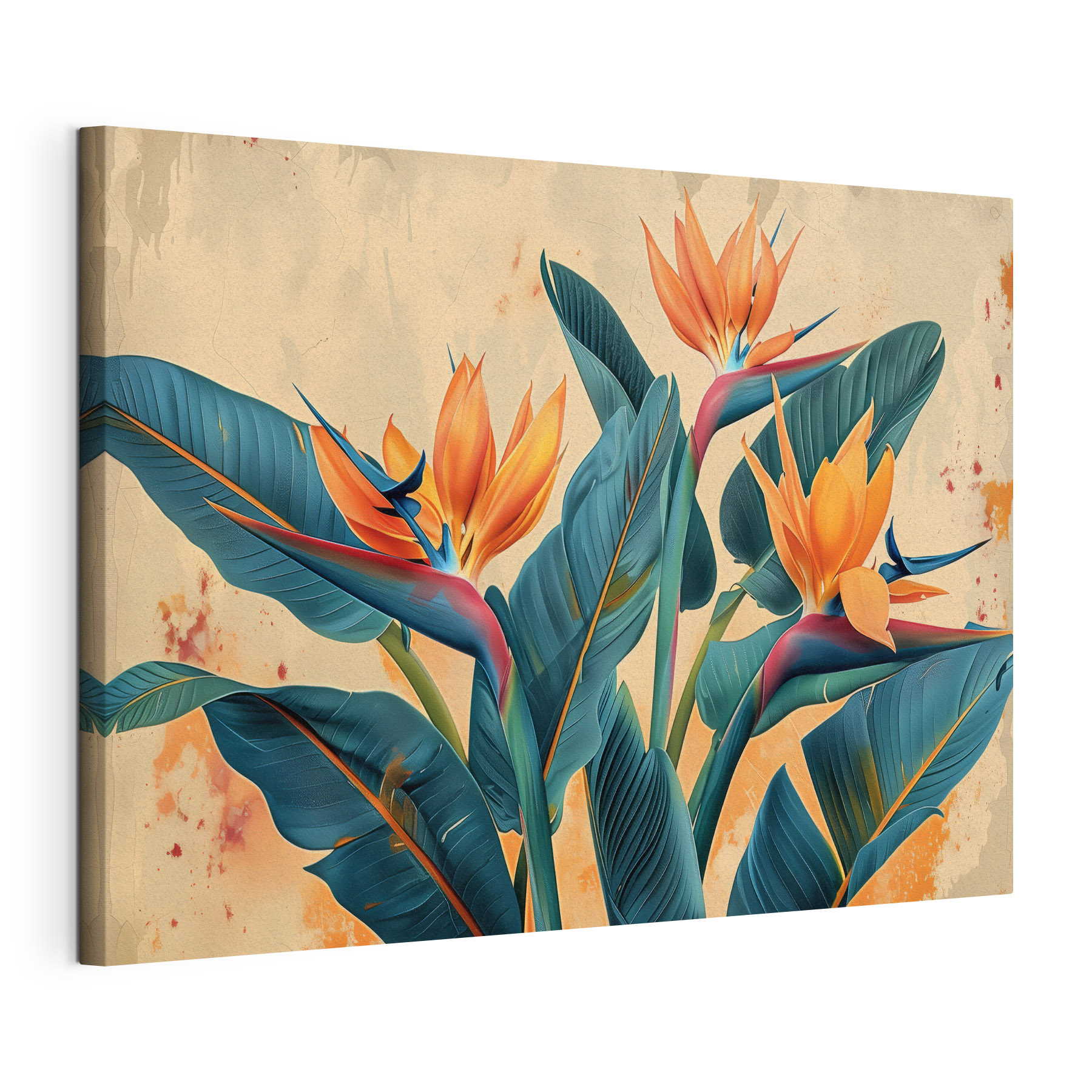 Vibrant tropical blossoms in harmony