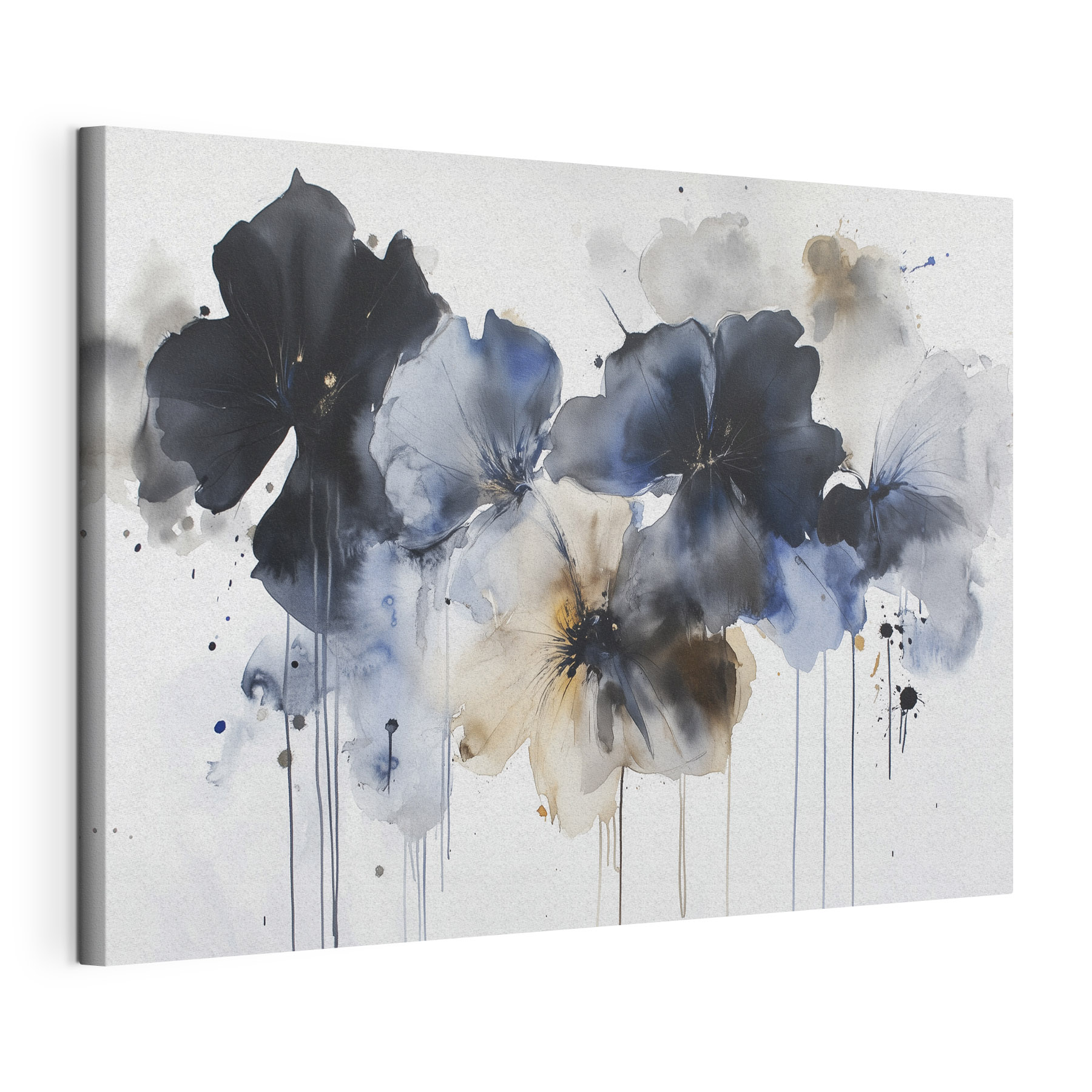 Painting of flowers on a white background Painting of flowers on a white background
