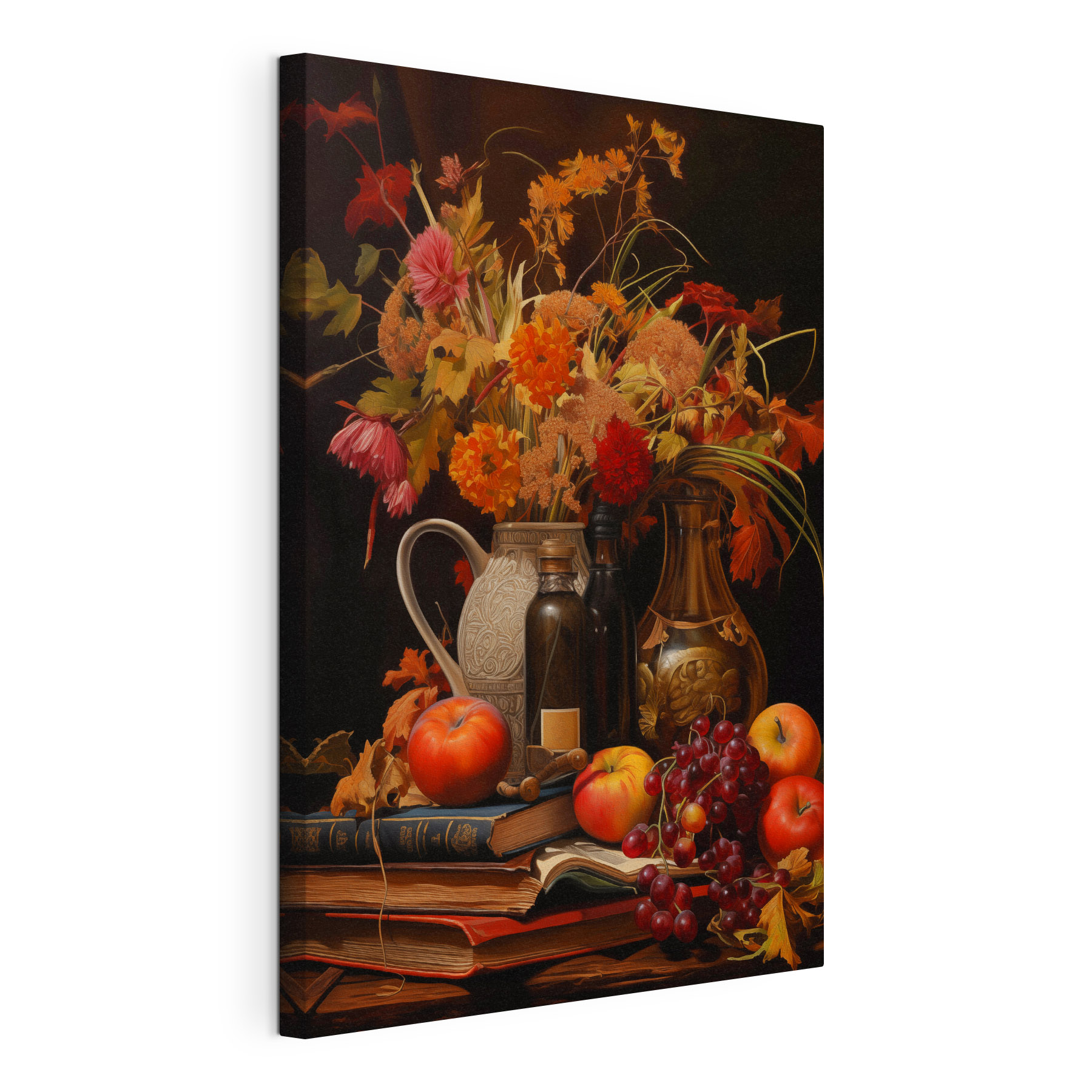 Still life with fruit and flowers