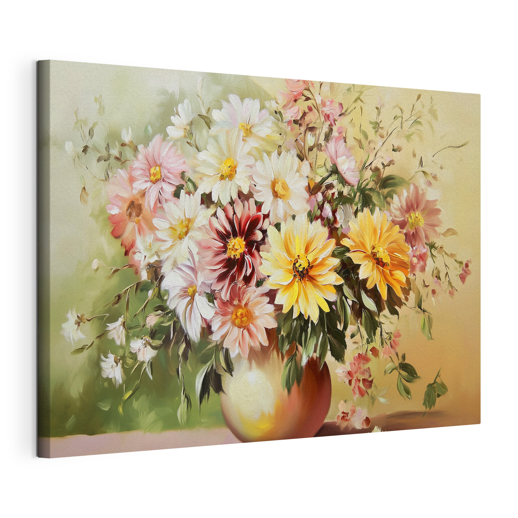 Painting of flowers in a vase