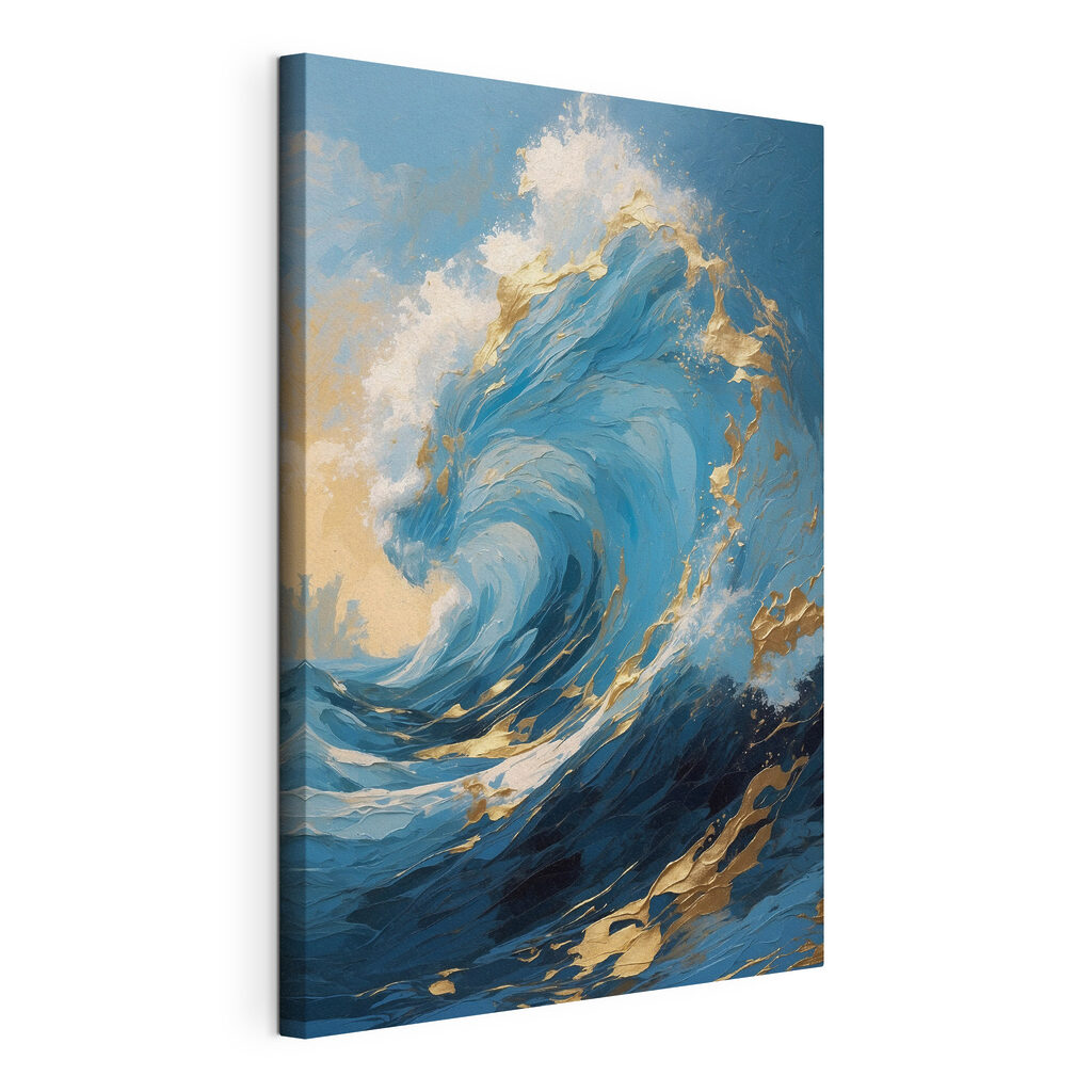 Majestic wave in vibrant blues Majestic wave in vibrant blues