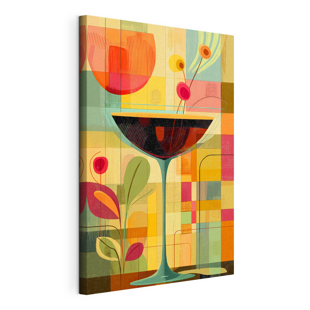 Colorful art of a martini glass Colorful art of a martini glass
