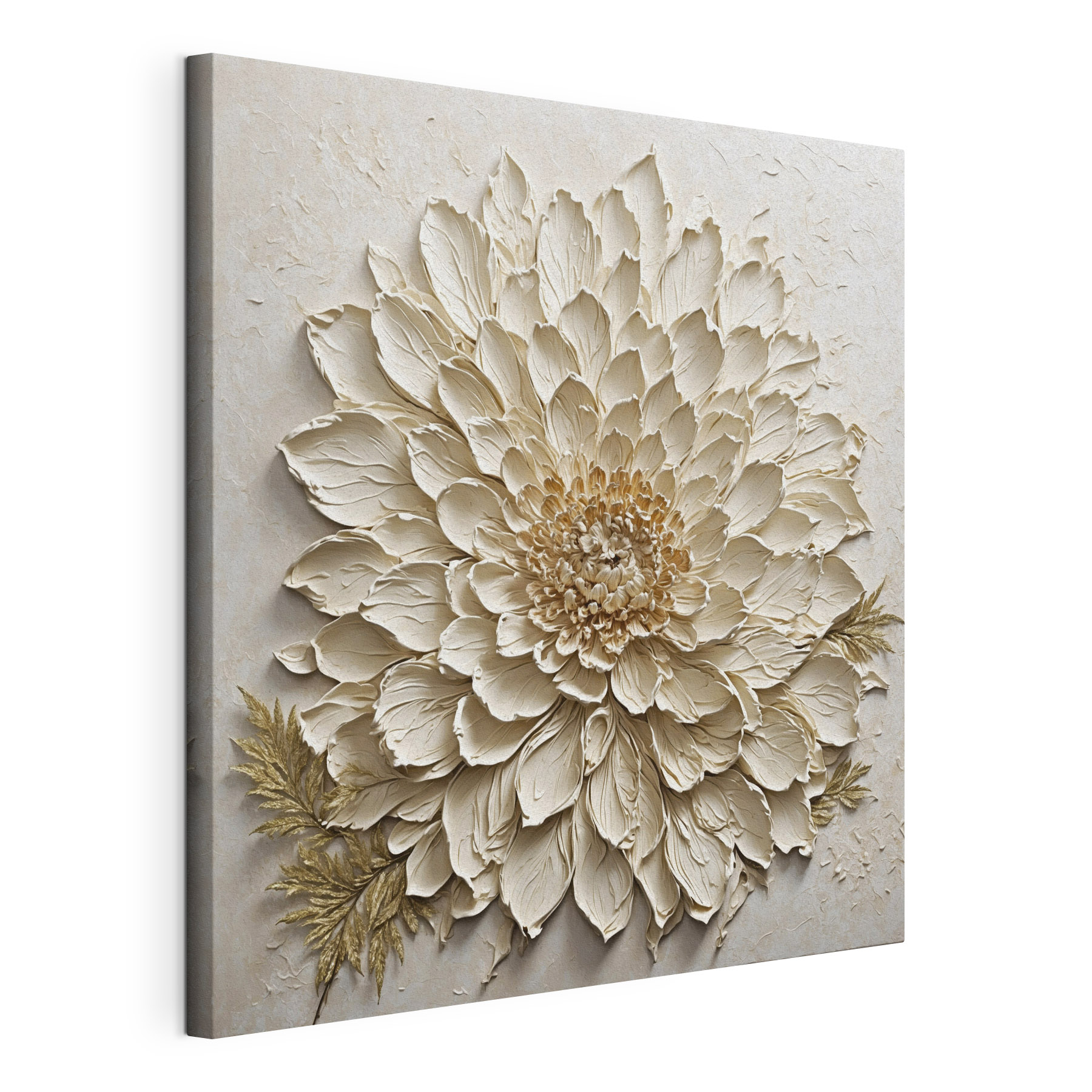 - Elegant floral relief art piece