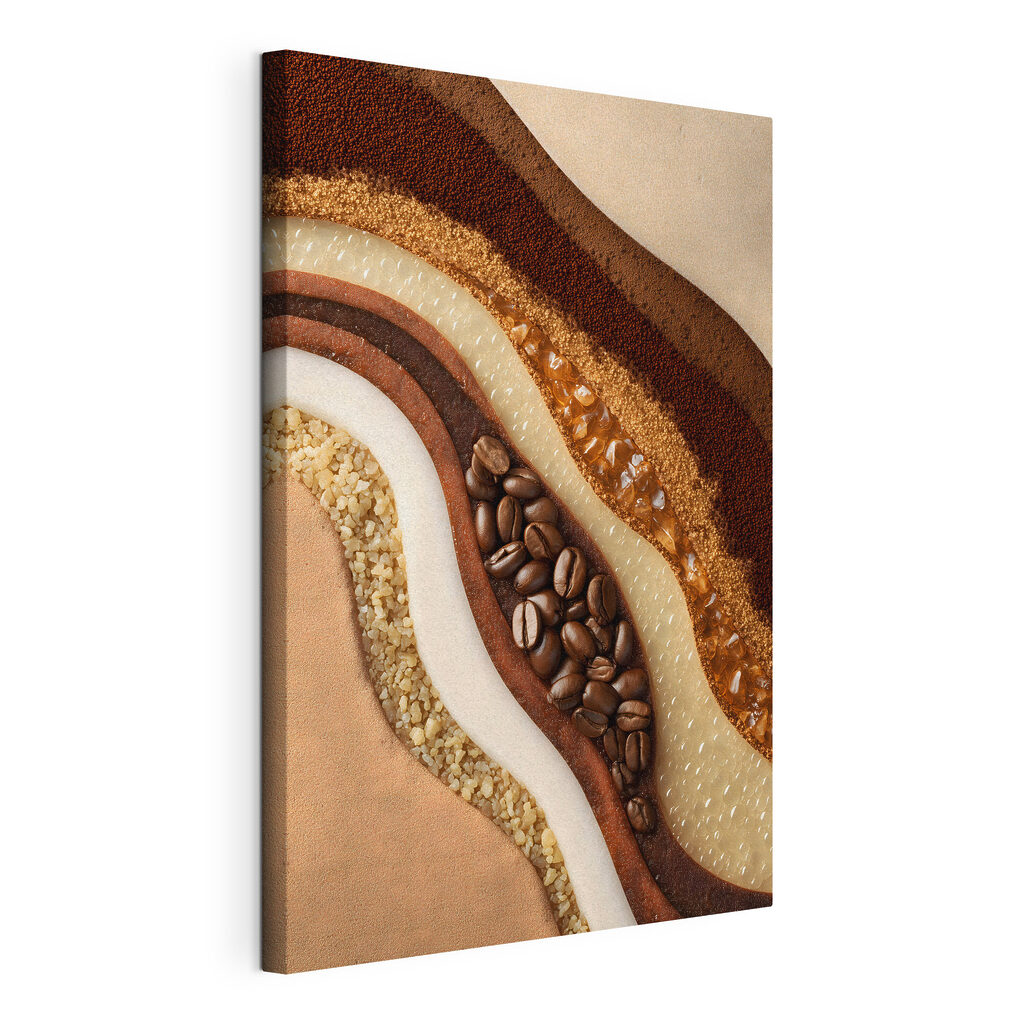 - Layers of rich coffee textures