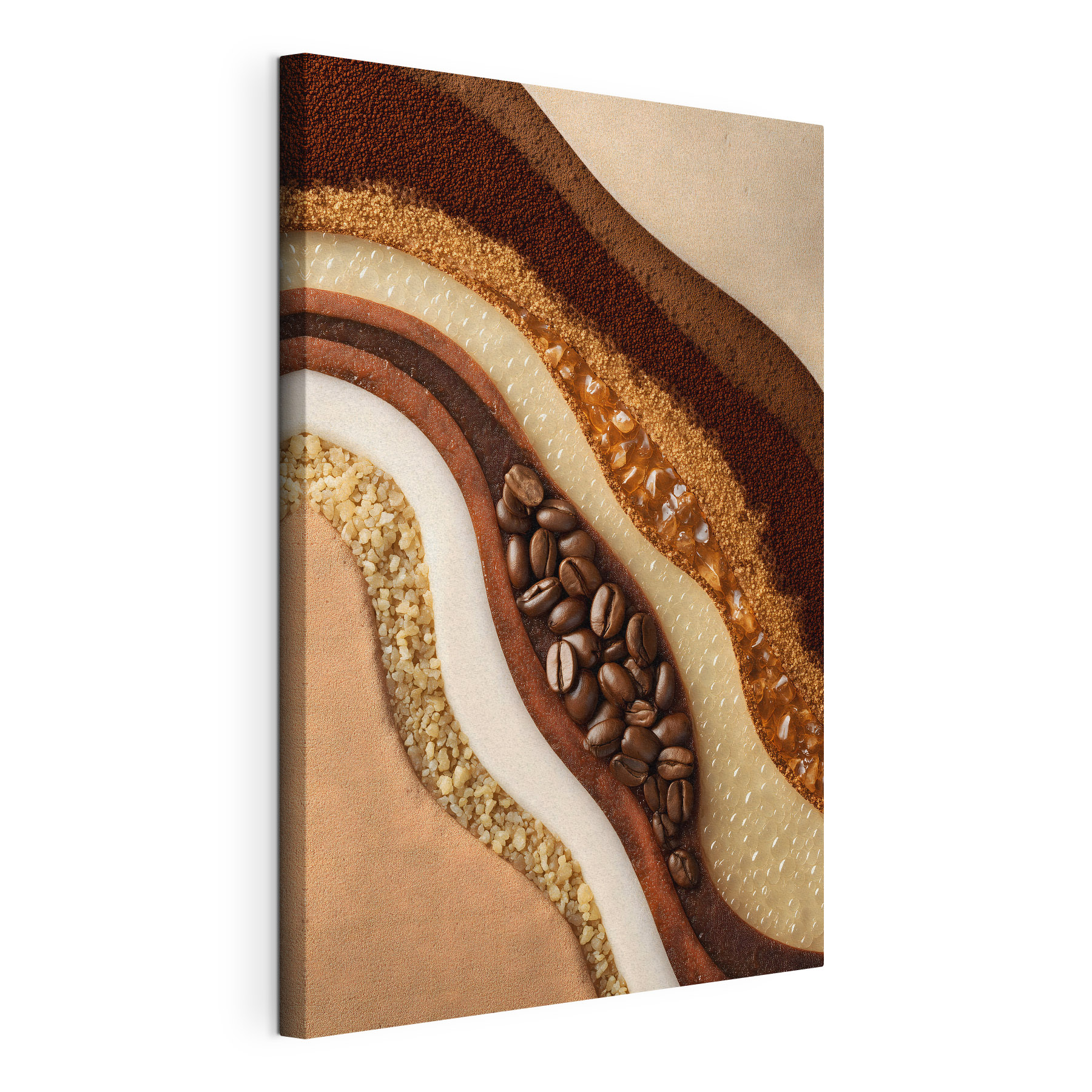- Layers of rich coffee textures