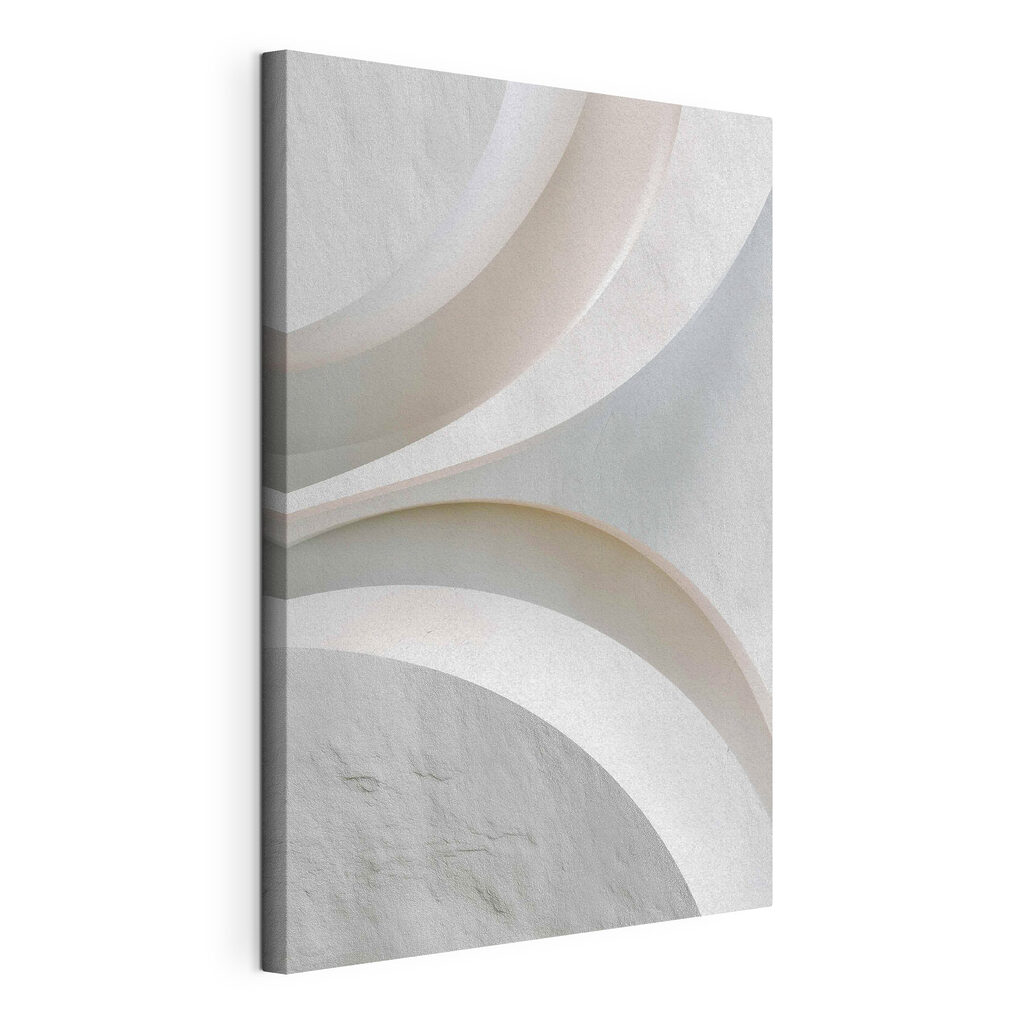 White wall with curved lines White wall with curved lines