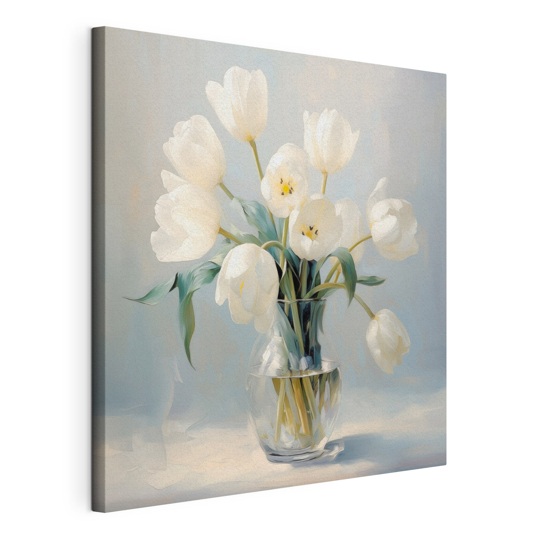 Vase of white flowers