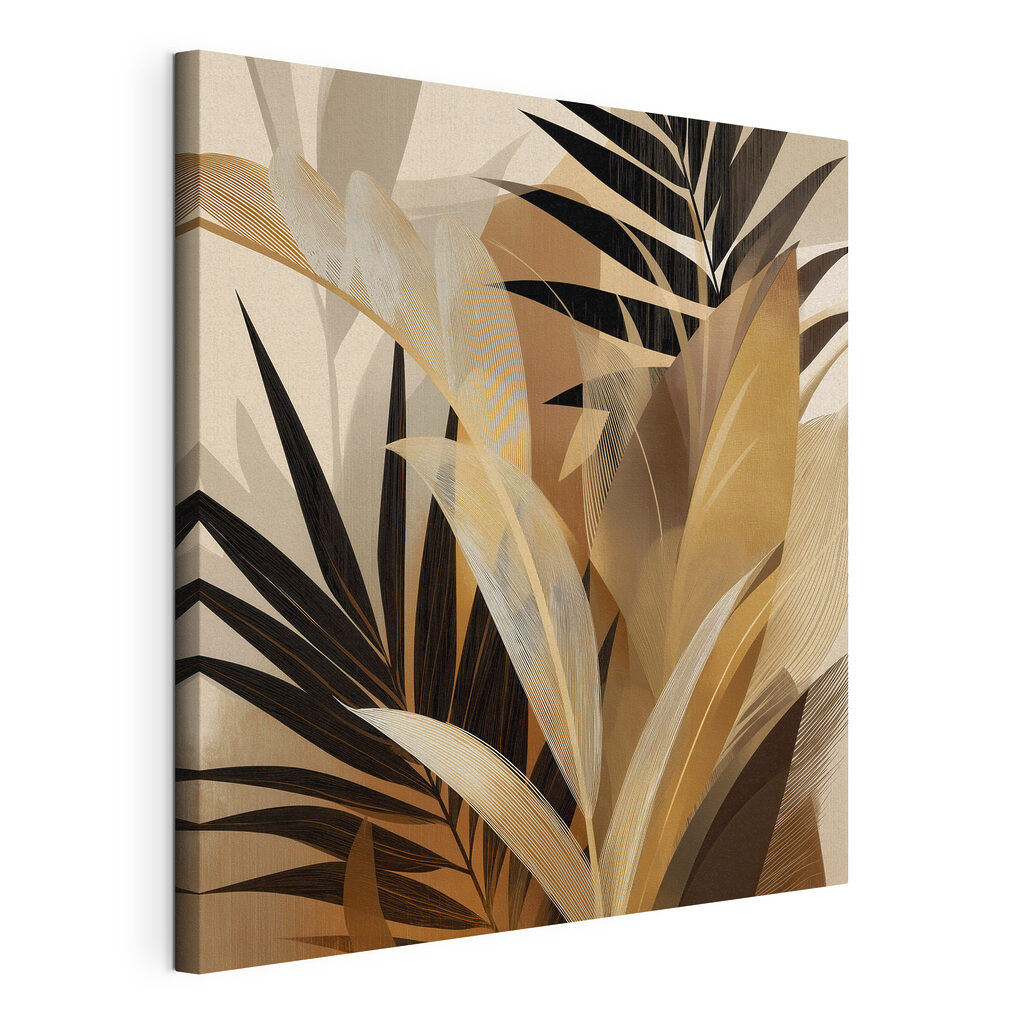 Elegant leaves in warm tones