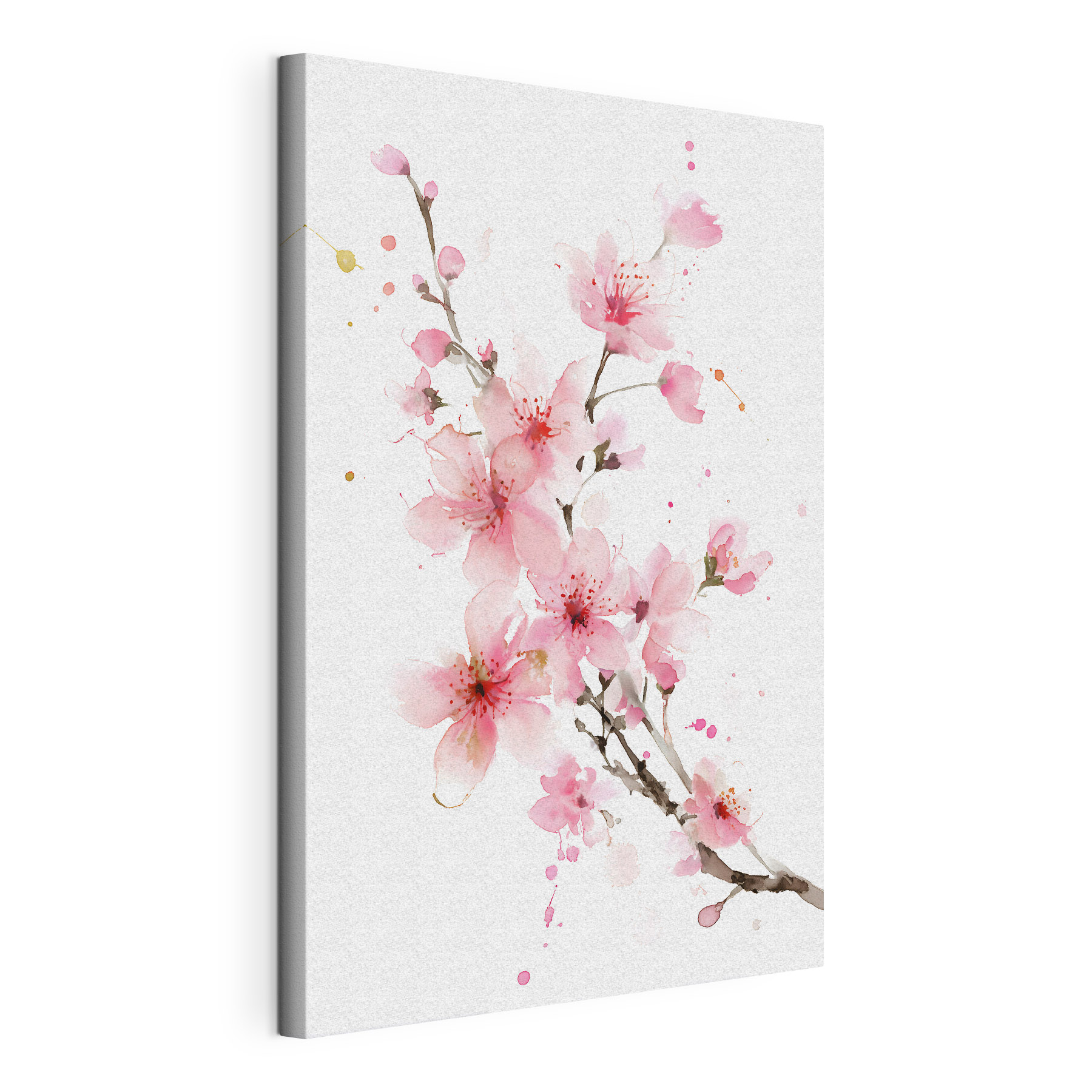 Watercolor of pink flowers