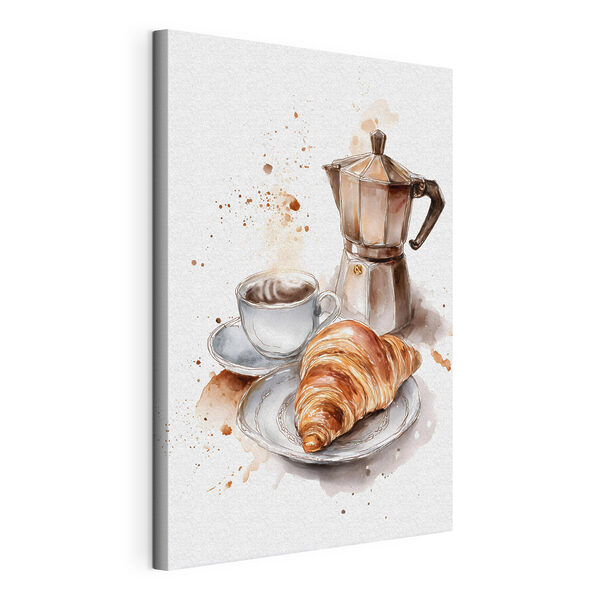 Vászonképek Vászonképek Egy croissant és egy csésze kávé (Cikkszám: s48555)