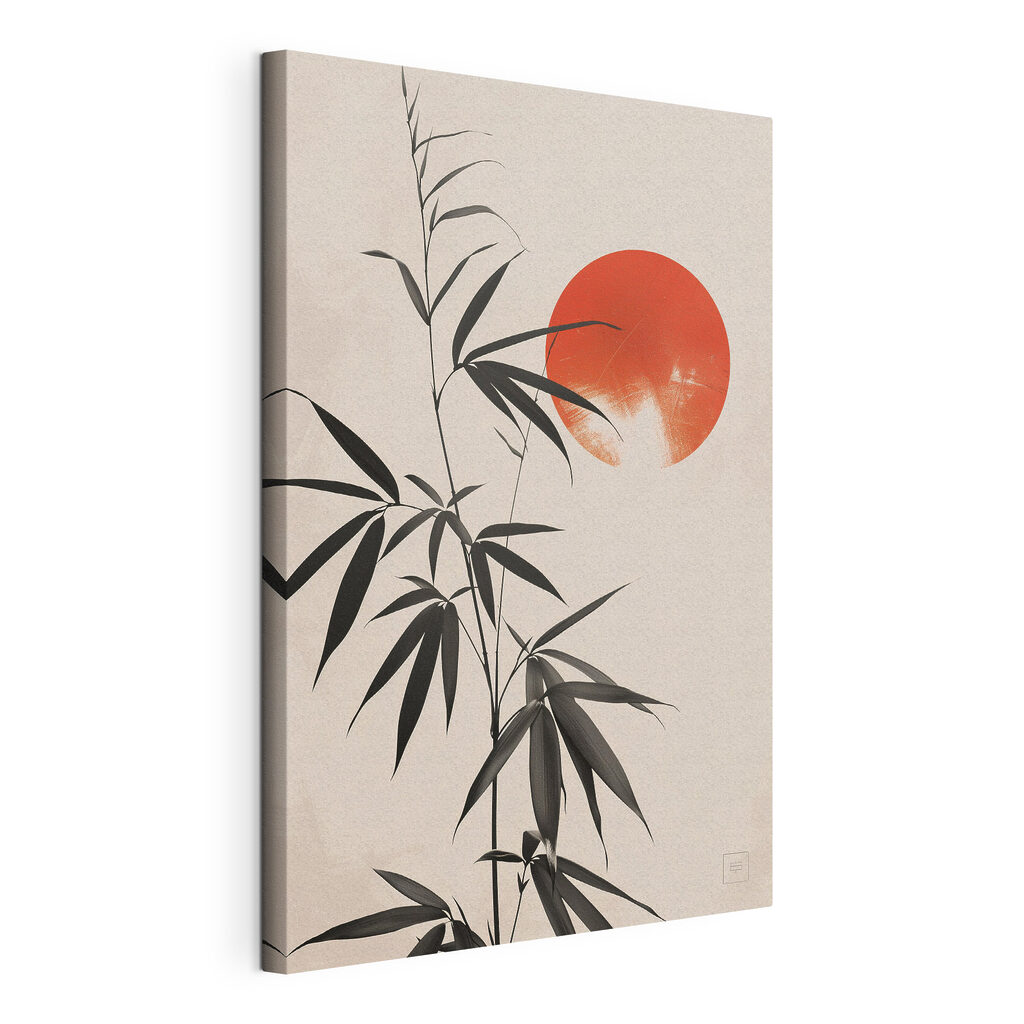 Plant with leaves and a red circle