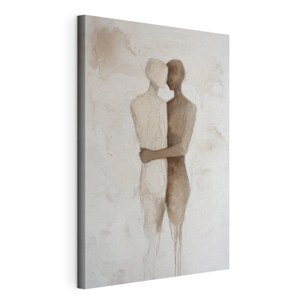 Drawing of two people hugging