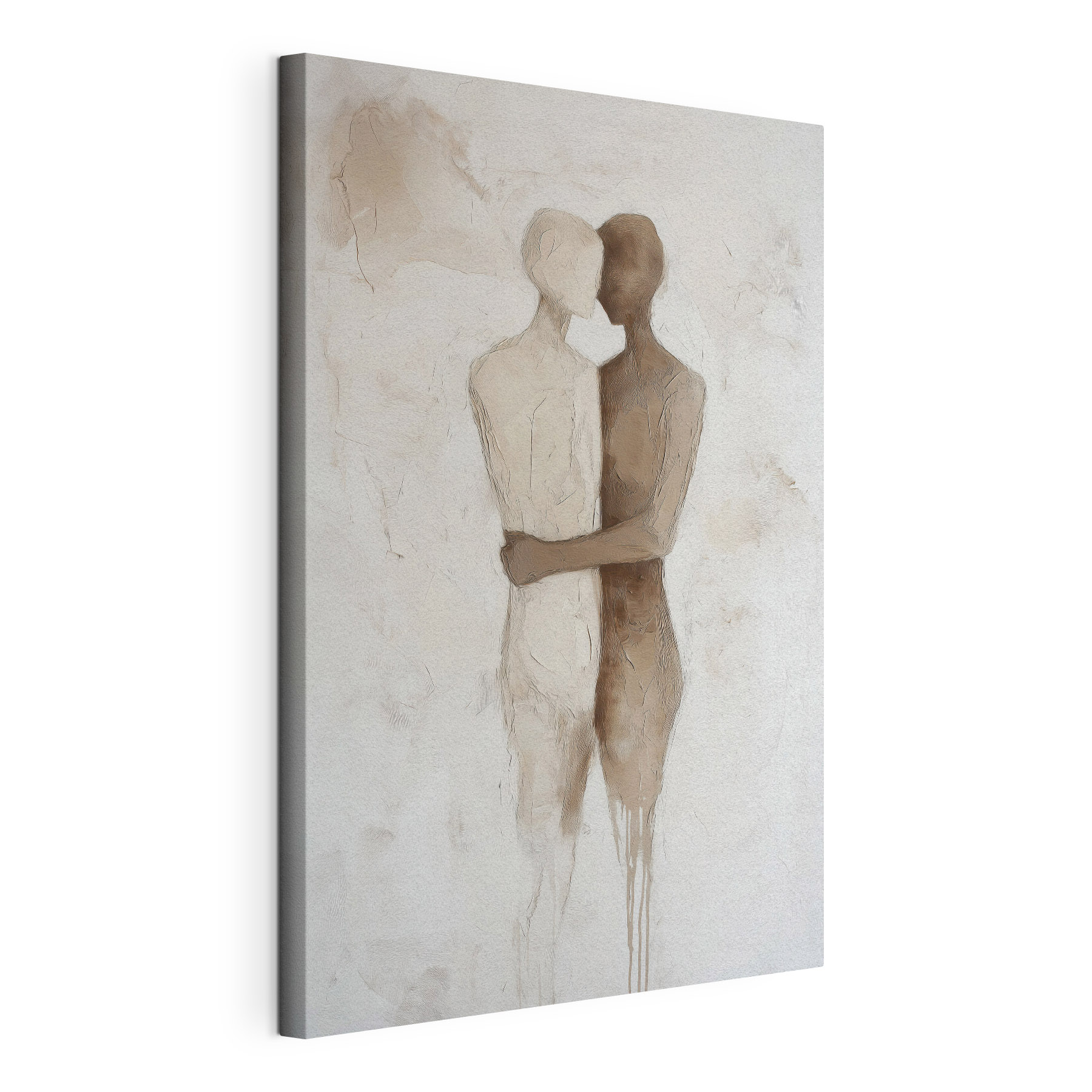 Drawing of two people hugging