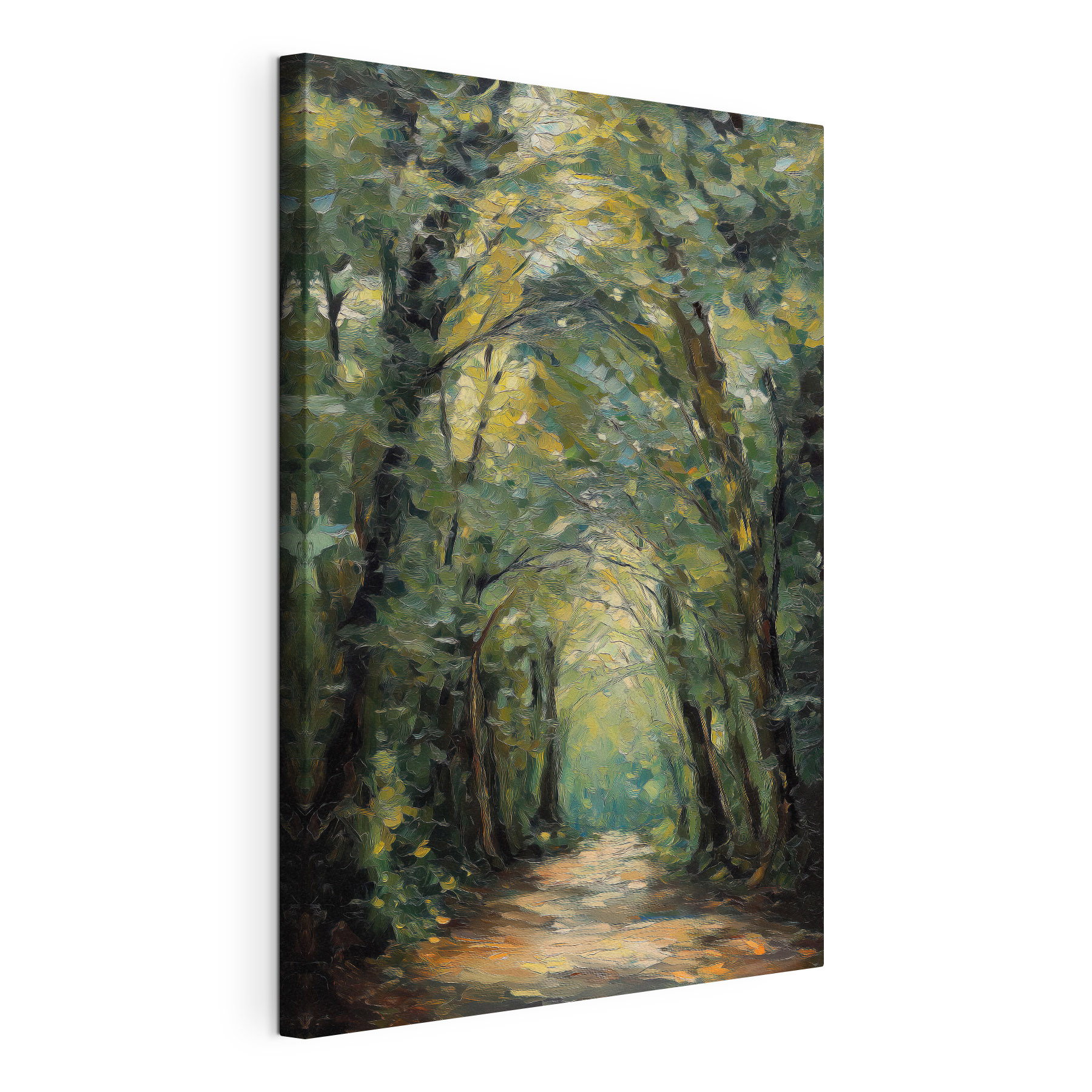 Painting of a path through a forest
