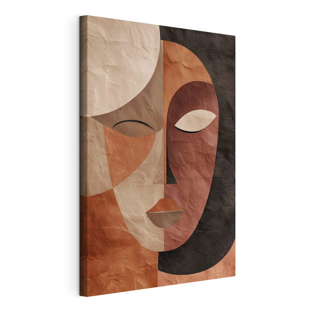 Face painted on a piece of paper