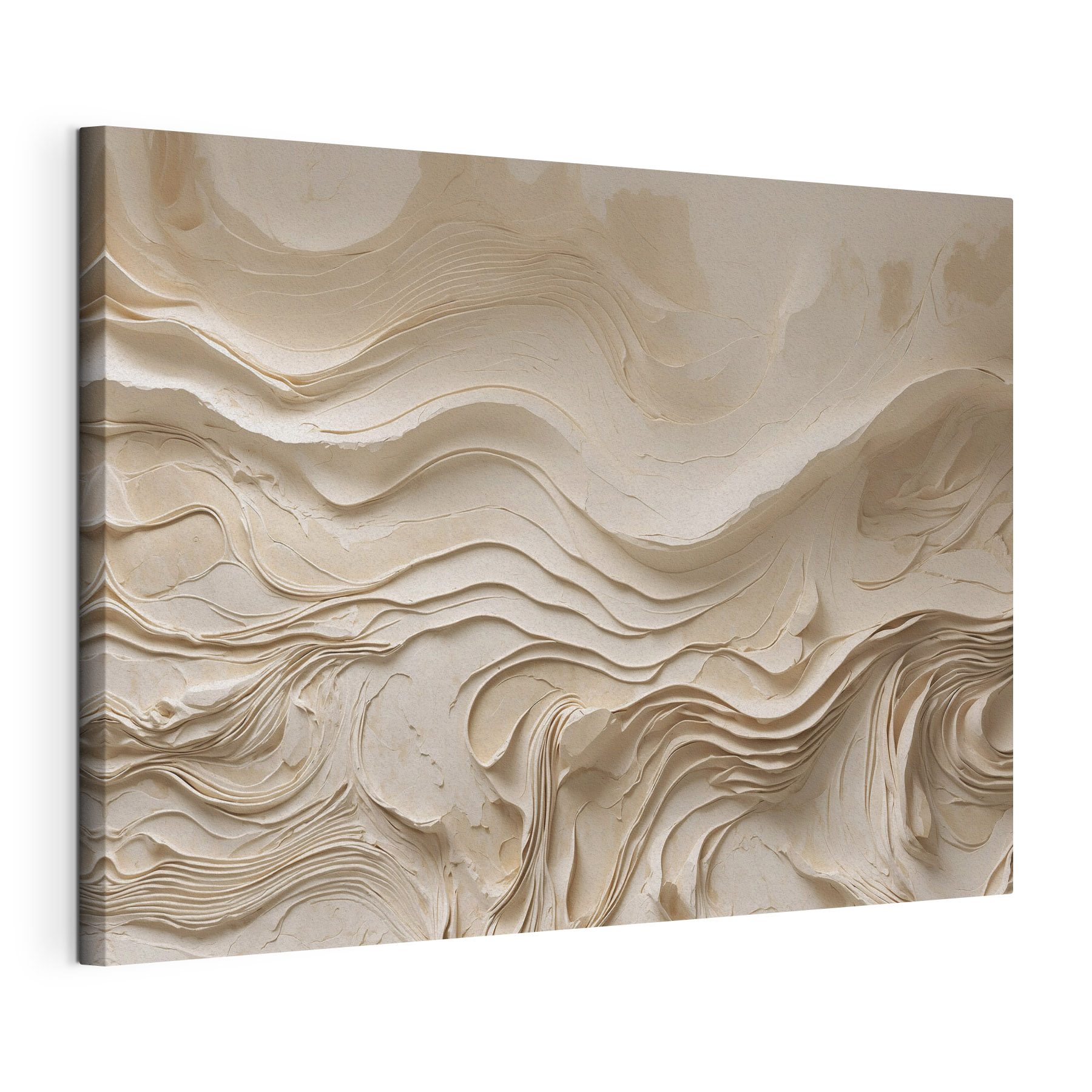White wall with wavy lines