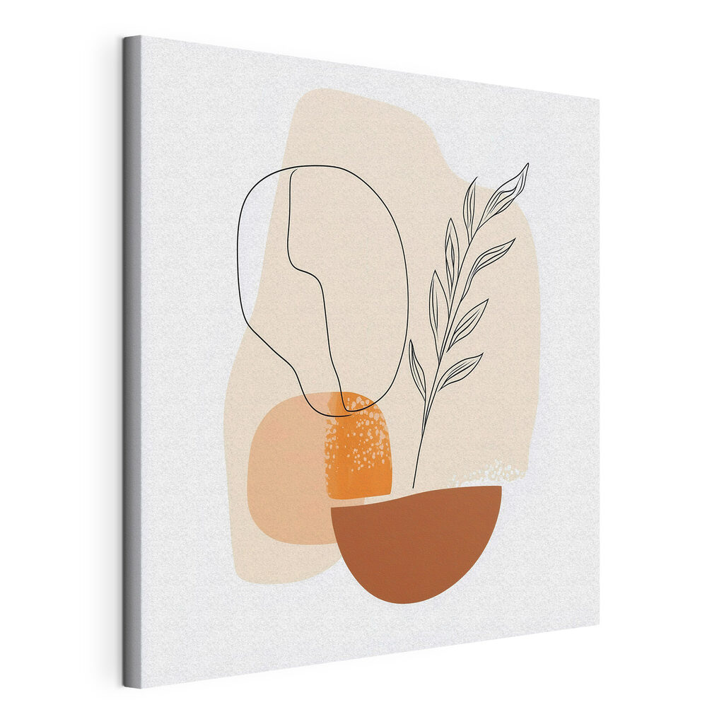 Drawing of a plant and a bowl
