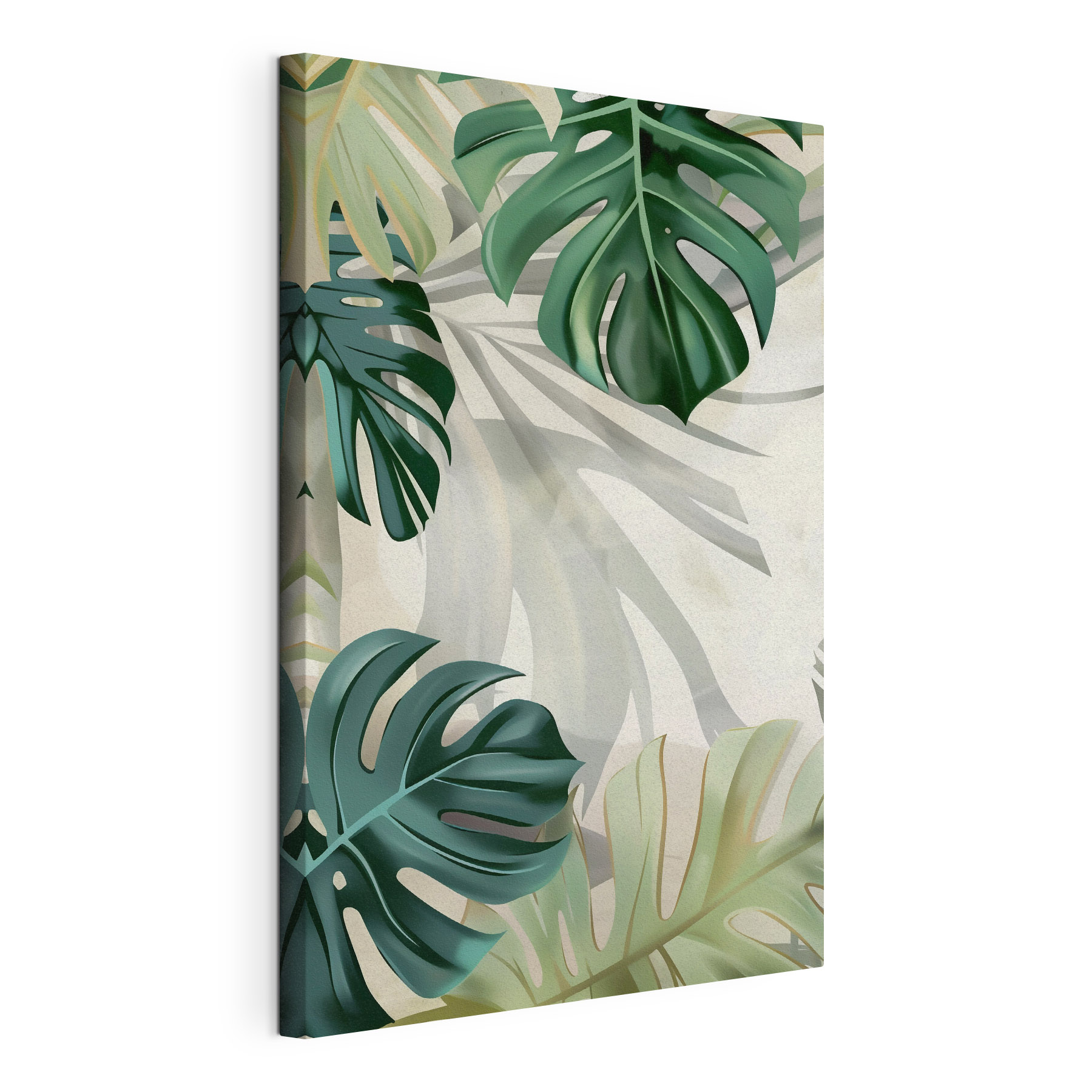 Lush green leaves create a serene backdrop