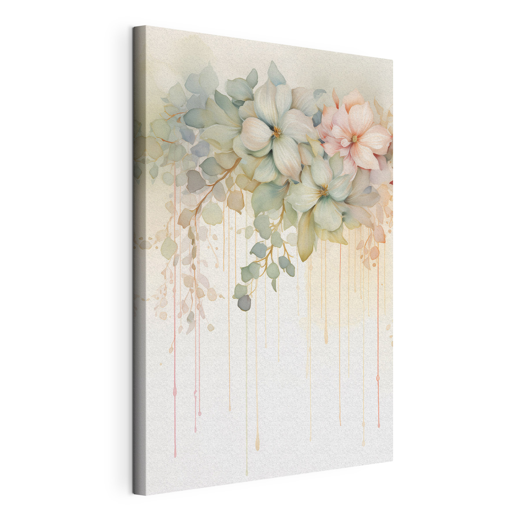 Painting of flowers on a white background